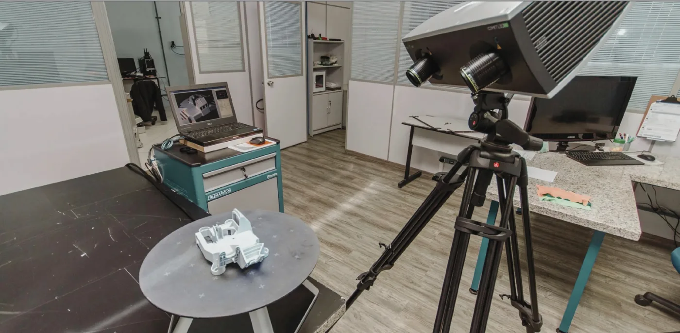 Sala de metrologia com digitalização 3D